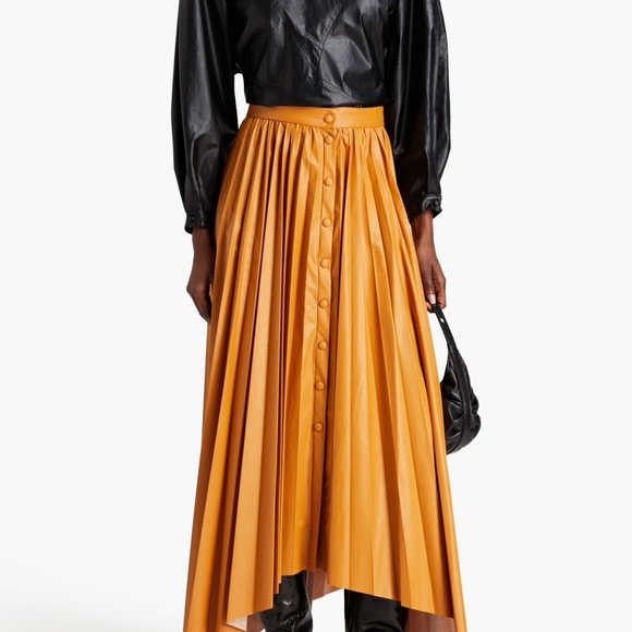Isabel Marant Dresses & Skirts - NWT Isabel Marant Davis Asymmetric pleated maxi skirt - faux leather